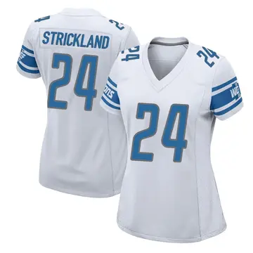 Women's Loren Strickland Detroit Lions Game White Jersey