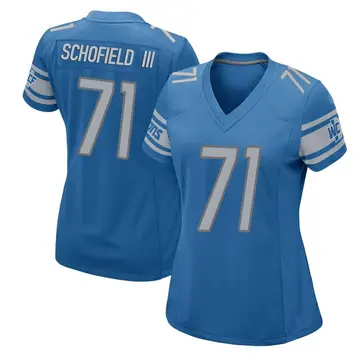 Women's Michael Schofield III Detroit Lions Game Blue Team Color Jersey