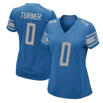 Women's Zeke Turner Detroit Lions Game Blue Team Color Jersey