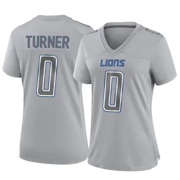 Women's Zeke Turner Detroit Lions Game Gray Atmosphere Fashion Jersey