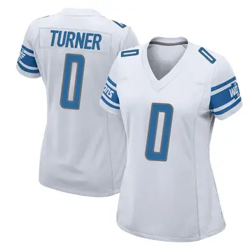 Women's Zeke Turner Detroit Lions Game White Jersey