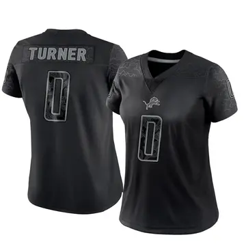 Women's Zeke Turner Detroit Lions Limited Black Reflective Jersey