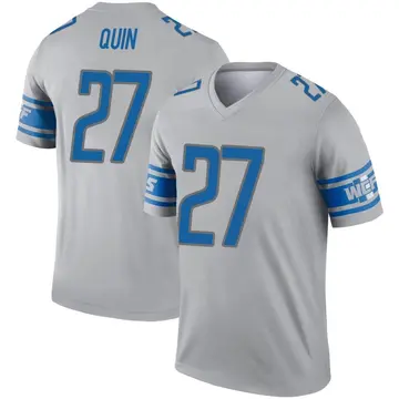 Glover Quin Detroit Lions Men's Black Pro Line Any Name & Number Logo  T-Shirt 