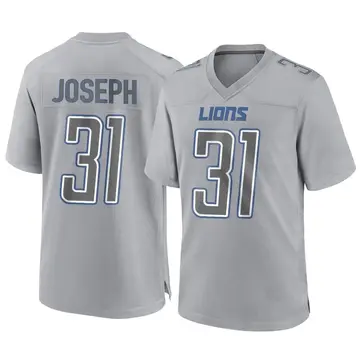 KERBY JOSEPH Signed Detroit Lions Grey Football Jersey JSA COA