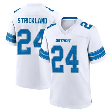 Youth Loren Strickland Detroit Lions Game White 2nd Jersey