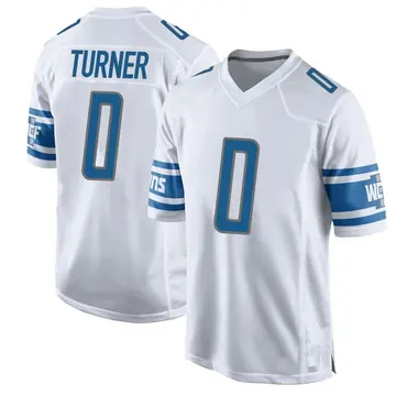 Youth Zeke Turner Detroit Lions Game White Jersey